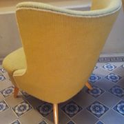 Sofa sofa and 2 armchairs chauffeurs flesh years Wing 50 vintage