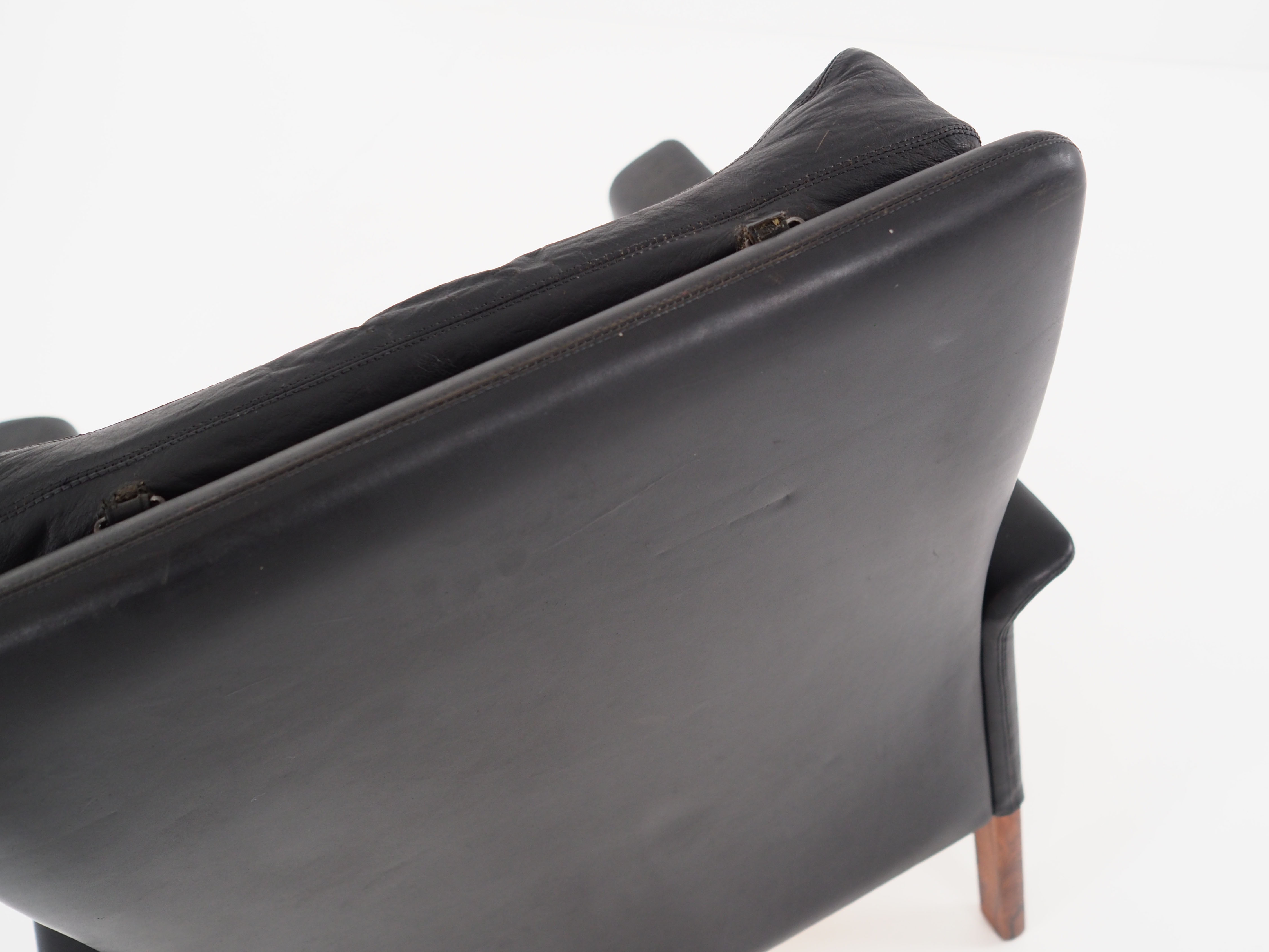 Leather armchair by Hans Olsen