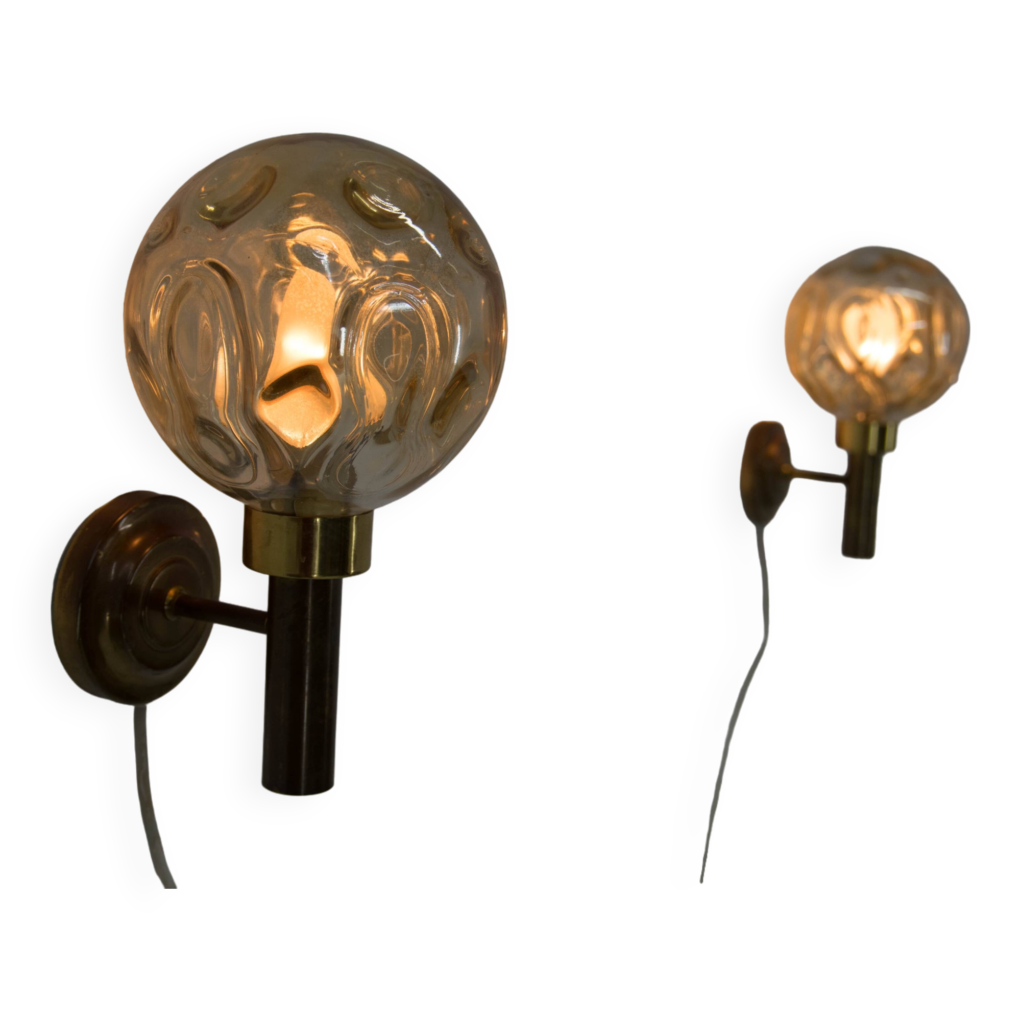 Set of Two Wall Lamps, Denmark, 1970s