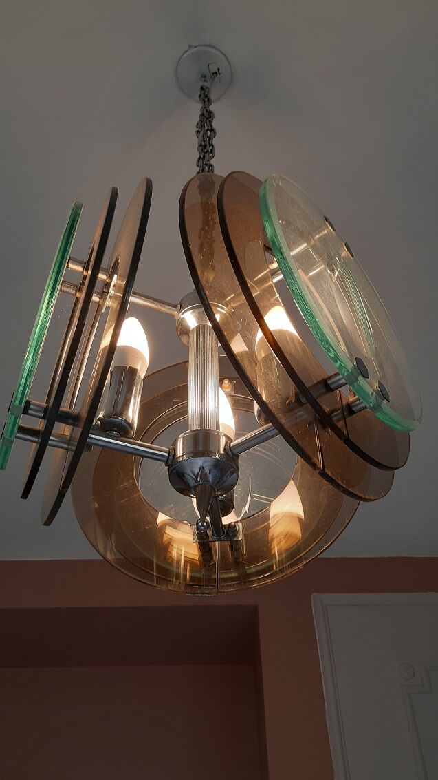 Suspension chrome et verre