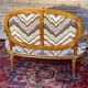 Louis XVI-style carved and lase-style wooden bench