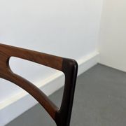 Chaises d'appoint danoises modèle 94 en palissandre et cuir par J.Andersen pour Christian Linneberg, années 1960,