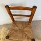 Chaise enfant vintage bois et paille