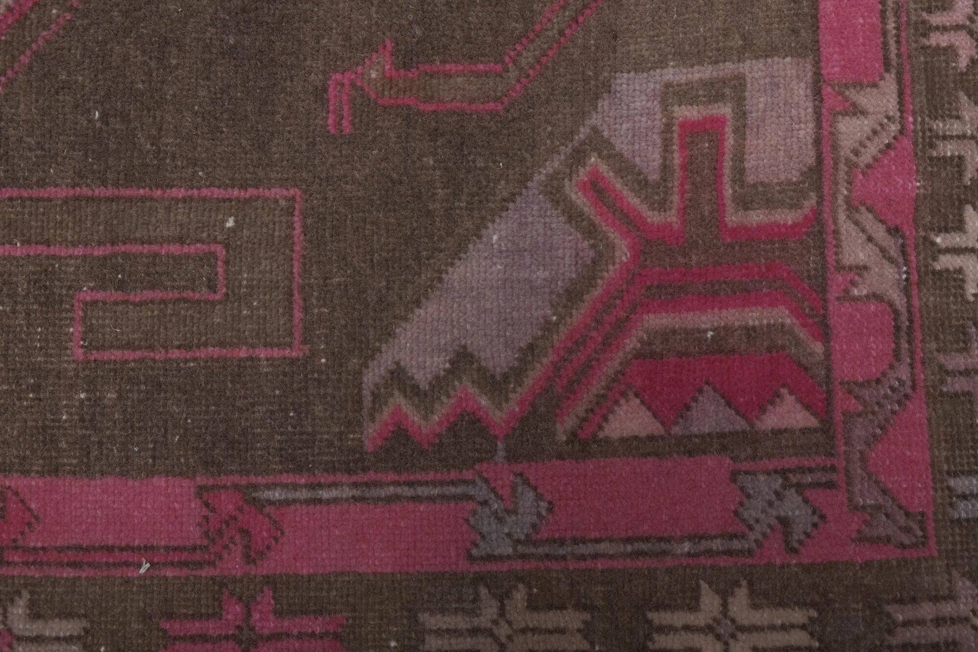Vintage Turkish hallway rug 115x302 cm