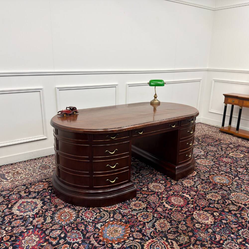 Large Classic English Oval Desk