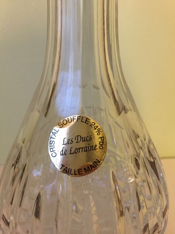 Carafe à décanter en cristal de Lorraine