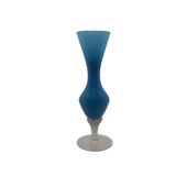 Blue opaline vase with lace