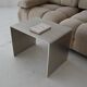 Table d'appoint en aluminium brossé minimaliste