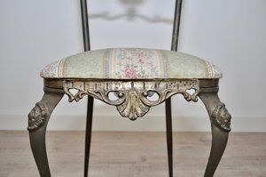 Hollywood regency chiavarine brass side chairs, 1930s, set of 2