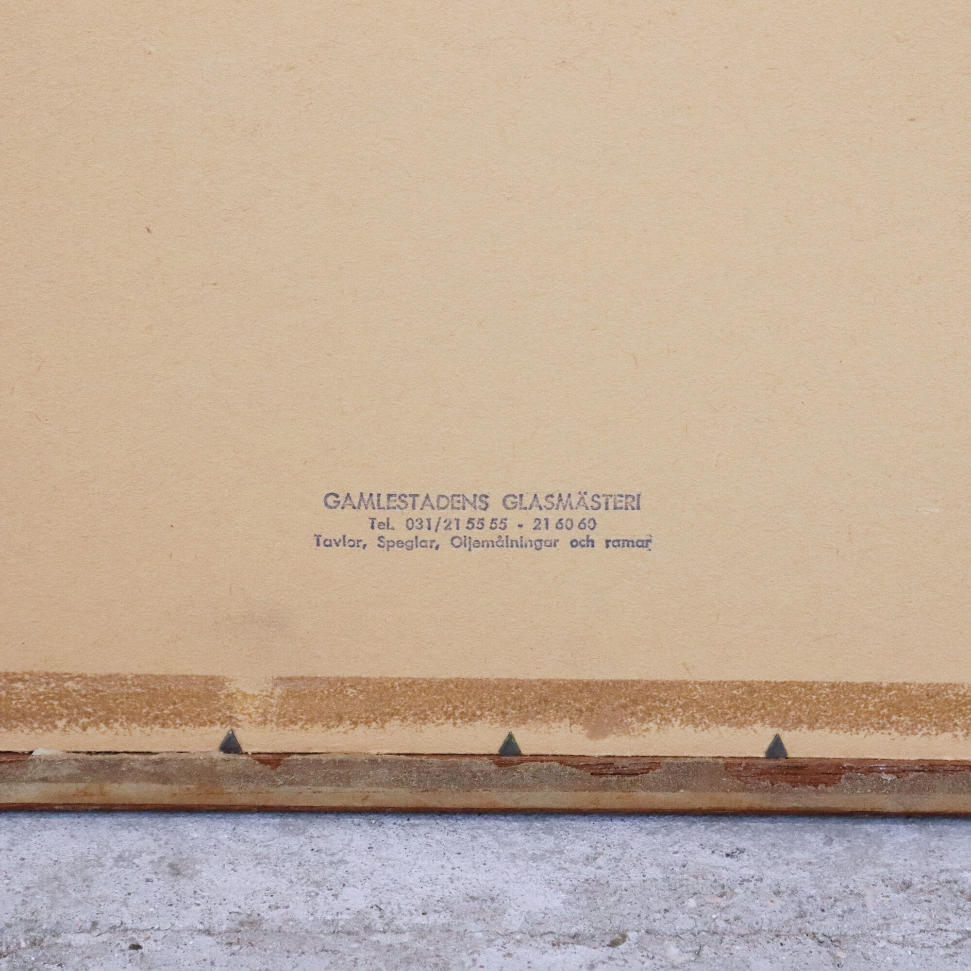 Teak mirror, Gamlastaden Glasm-steri, 1960 - 46x36cm