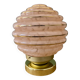 Vintage art deco globe table lamp in pink and gold Clichy glass