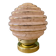 Vintage art deco globe table lamp in pink and gold Clichy glass