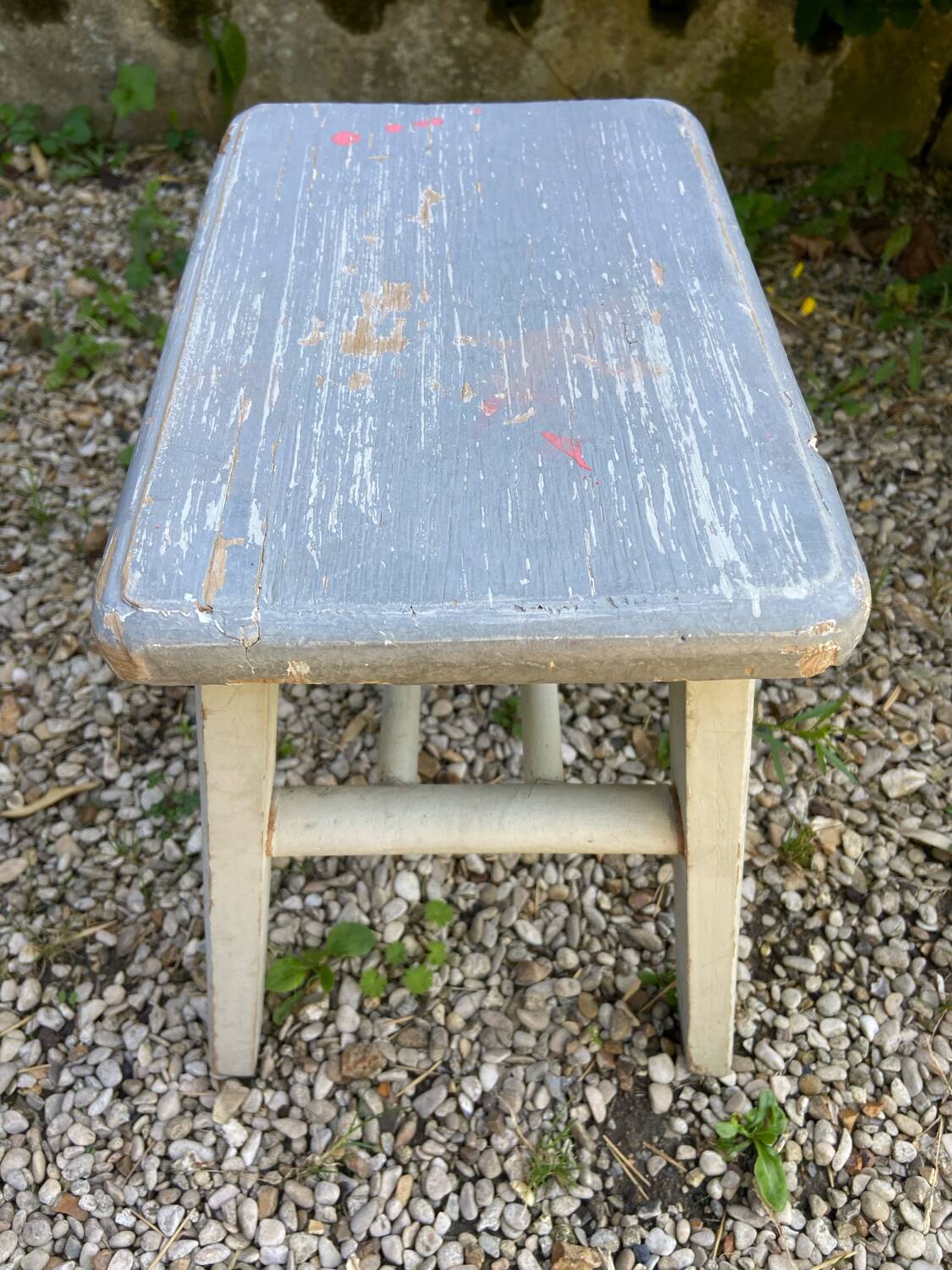 Small vintage wooden stool