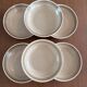 Set of 6 Stoneware Deep Plates Signed Sarreguemines - Vintage Style Ru