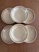 Set of 6 Stoneware Deep Plates Signed Sarreguemines - Vintage Style Ru