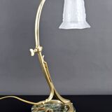 Important Bronze and Marble Table Lamp, Art Nouveau, France, 1890