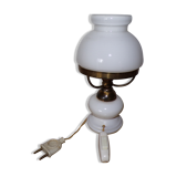 Lampe a poser en opaline vintage