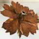 Copper lamp flowers vintage design 70s