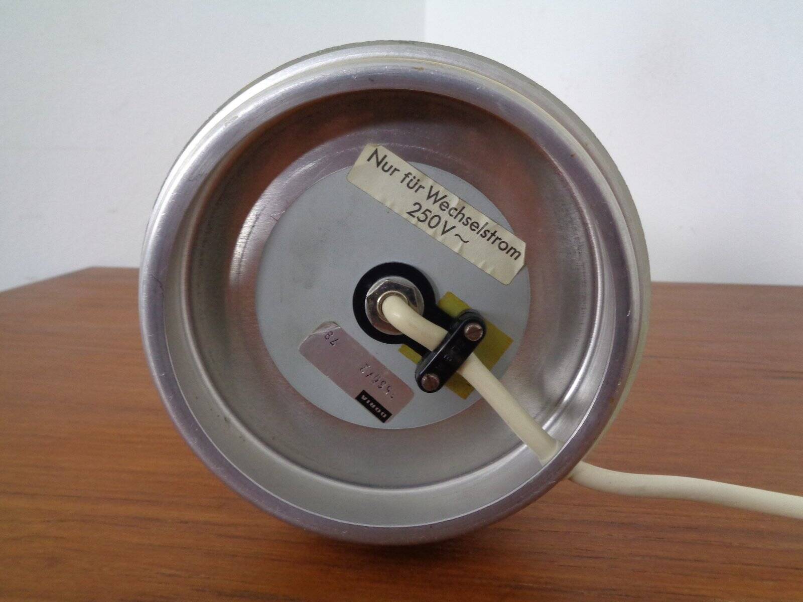 Iceglass & Brass Table Lamp from Doria Leuchten, 1960s