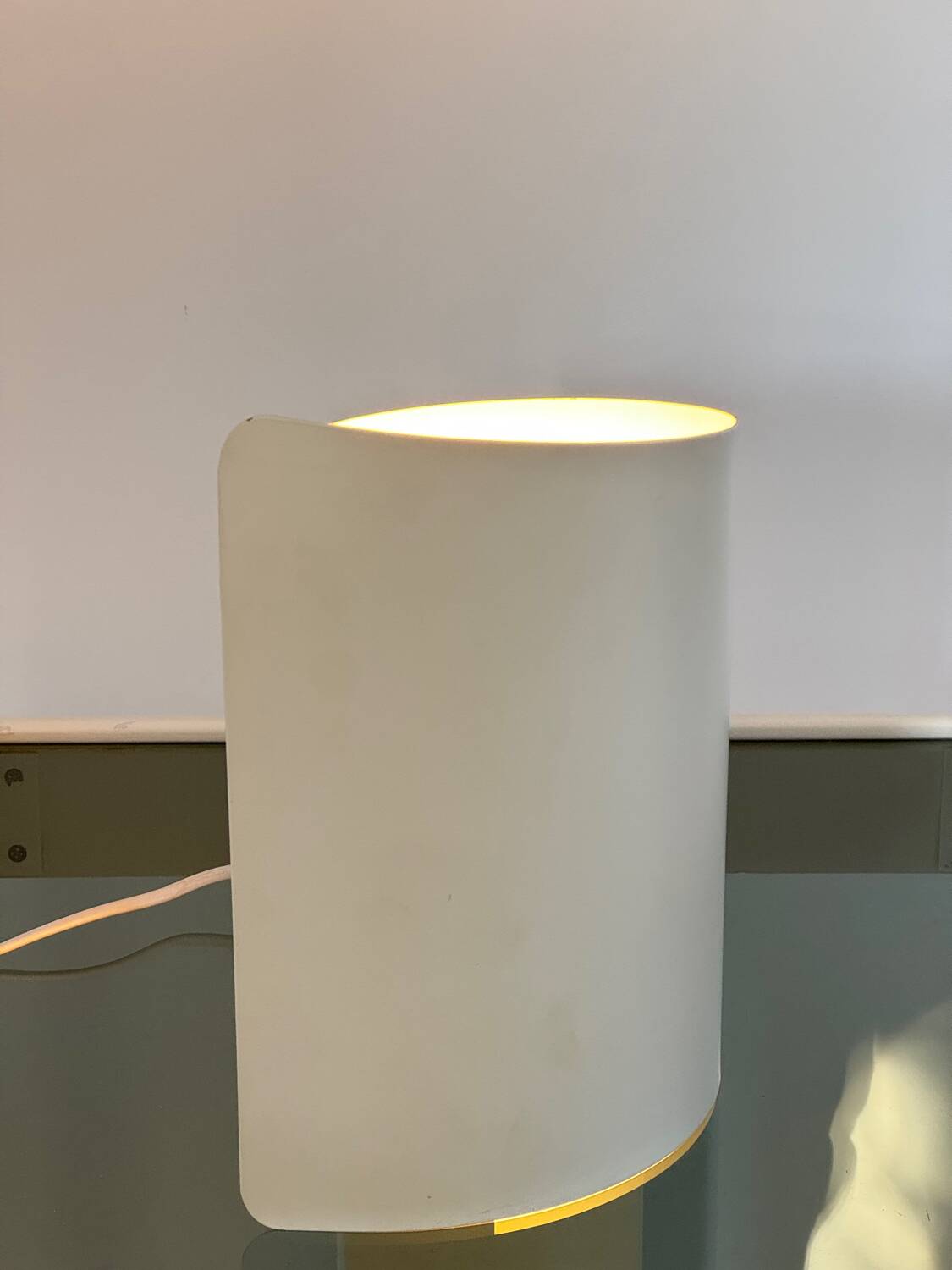 Tessa postmodern design lamp in lacquered metal, Brilliant Leuchten edition, 80s