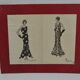 4 dessins de mode à l'encre et au lavis, signés et datés 1930 Marie DELEUSE (XIX-XXème siècle)