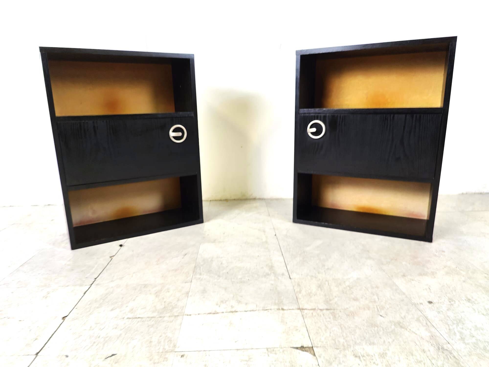 Pair of bedside tables, 1970s