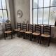 Straw chairs oak 1940s Dudouyt