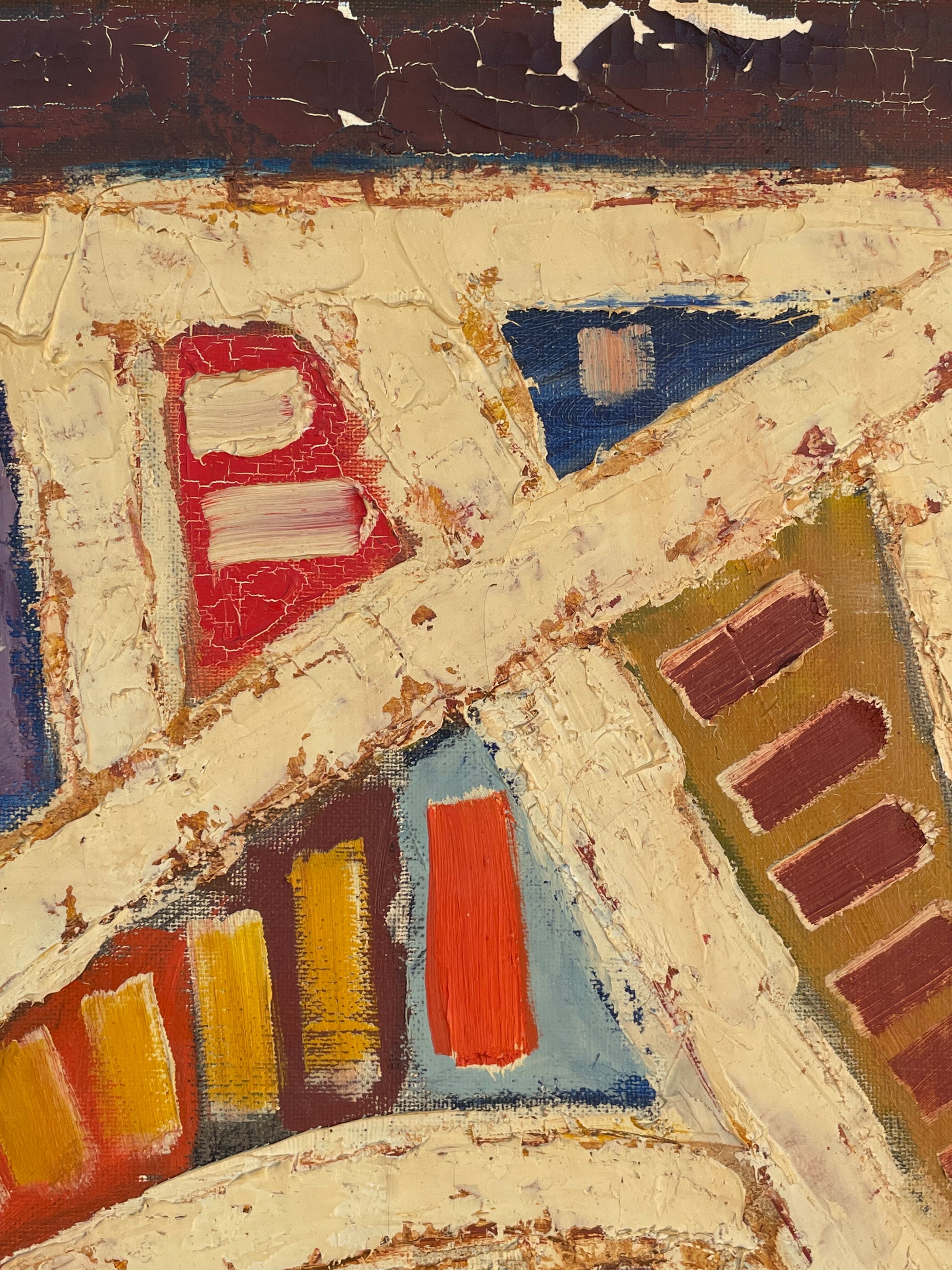 Tableau peinture composition abstraite xxe