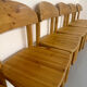 Set of 6 solid pine chairs in Scandinavian design by Reiner Daumiller.