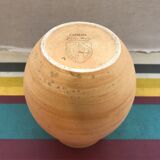 Vase Old CeramicCAPVERN Main Decoration Salins FRANCE Beige inter. Vintage Green