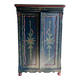 Armoire Biedermeier peinte a la main folklore hollandais Hindelooper
