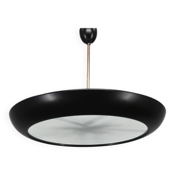 Josef Hůrka des années 1940 pour Napako Bauhaus UFO suspension, métal et verre, restaurée