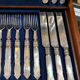 Silver and mother-of-pearl cheese service