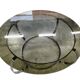 Vintage chrome coffee table / coffee table with smoked glass