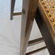 Chaise pliante en bois et cannage