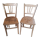 Set of 2 restored bistro chairs