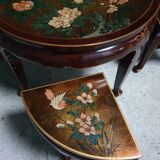 Antique Japanese coffee table with stools