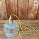Suspension globe en verre transparent forme fleur vintage
