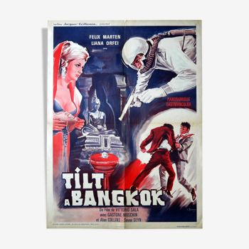 Affiche cinéma originale "Tilt à Bangkok" Espionnage