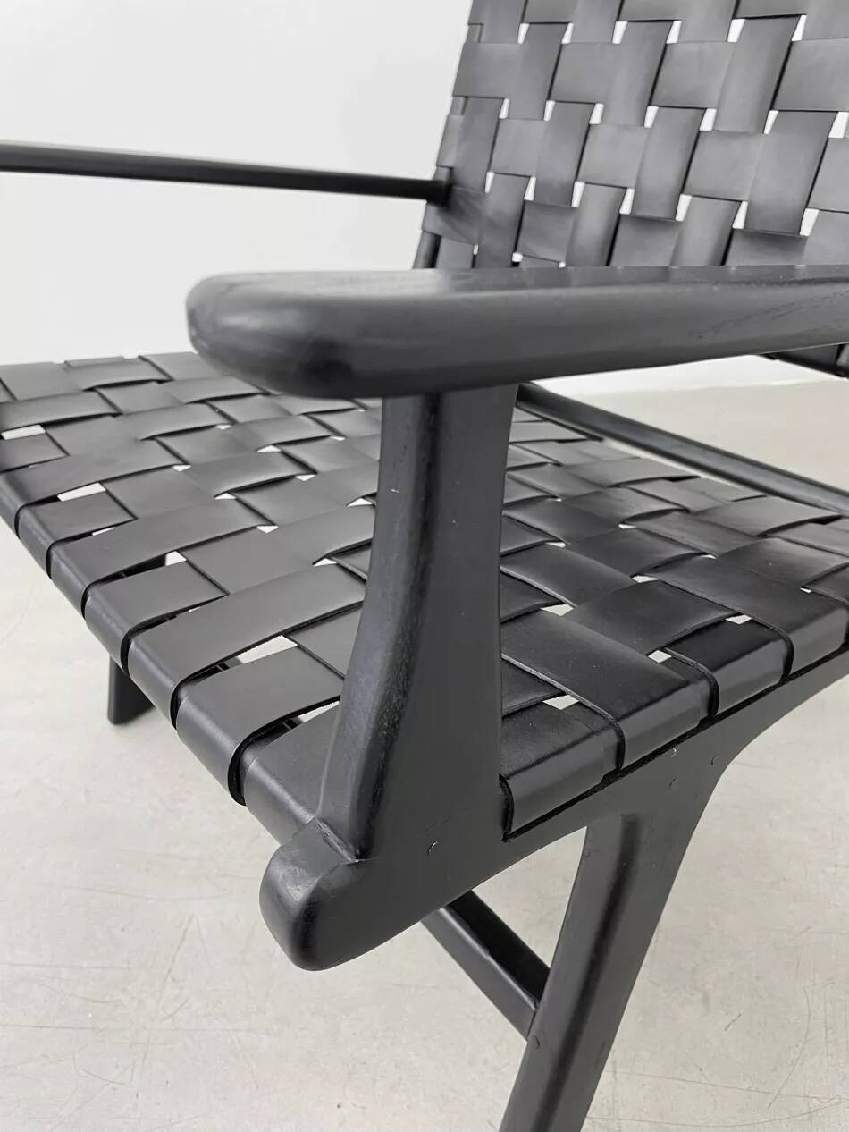 Pair of "Hollywood" model leather armchairs by Olivier de Schrijver