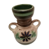 Hand-painted terracotta vase