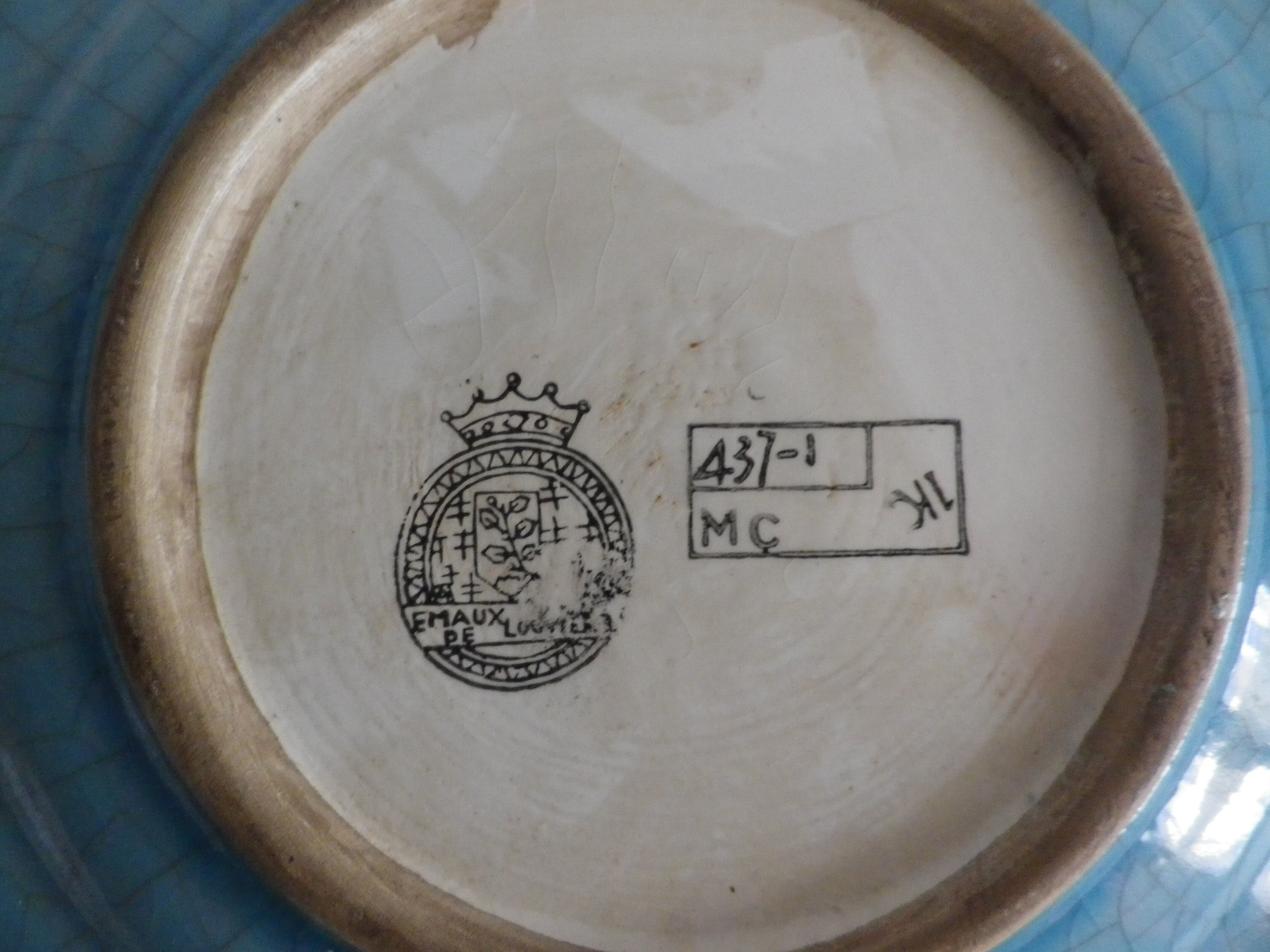 Enamel plate la louvière