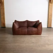 Le Bambole sofa in buffalo leather by Mario Bellini for B&B Italia, 1970s
