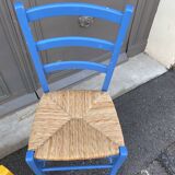 Fausse paire de chaises rustique bistrot Vintage