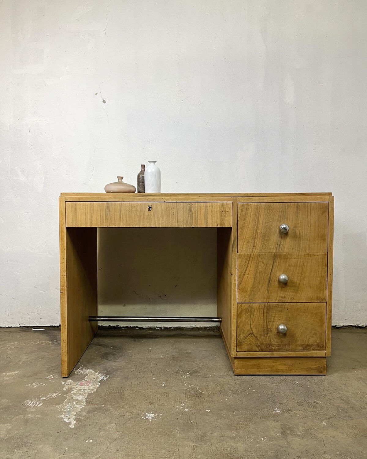 Bureau art déco 1930 placage de loupe