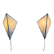Pair of opal glass wall lights with an aluminium body, 1980s, Germany