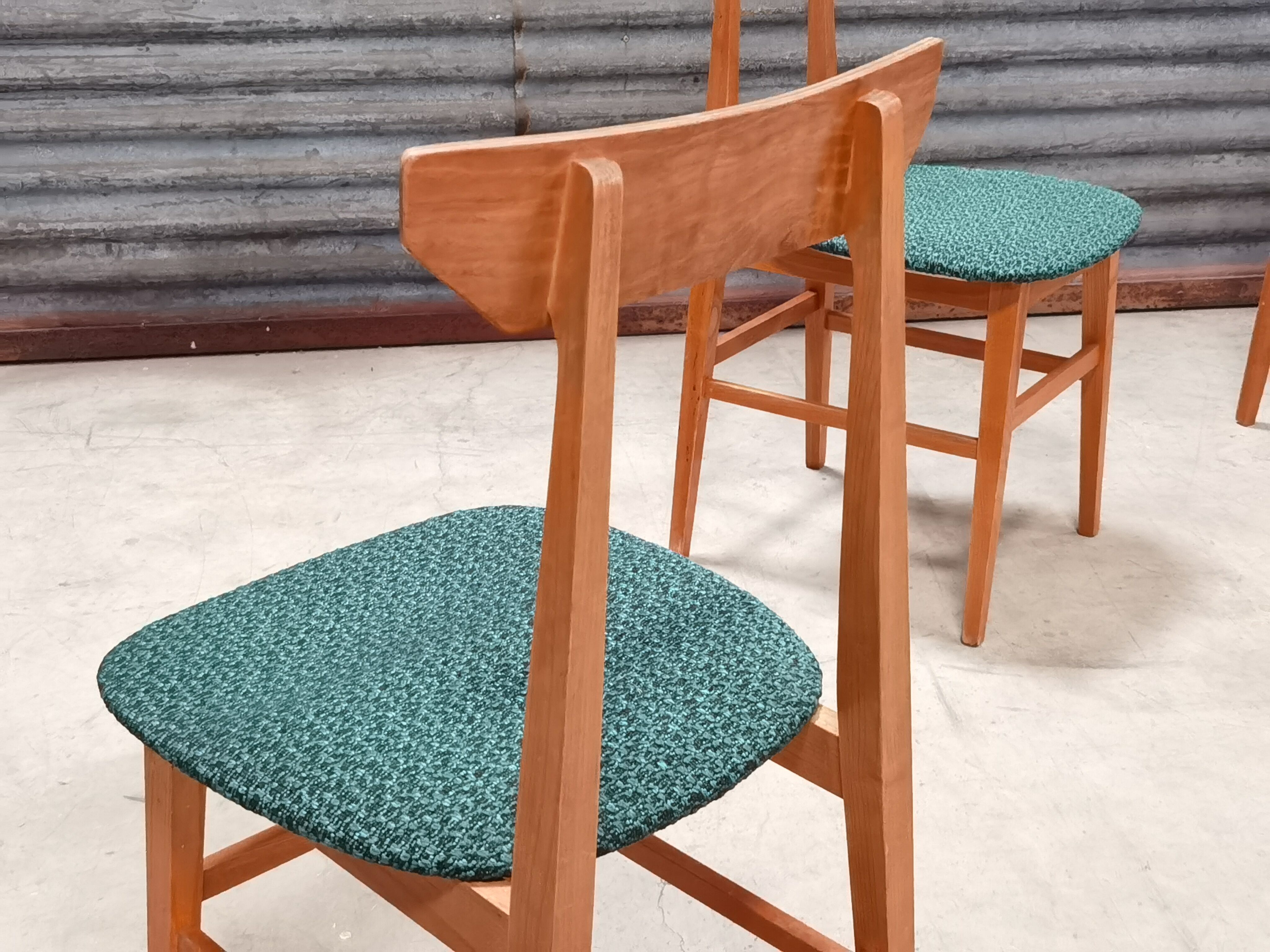 Set of 4 Chairs Drevotex Emerald Green