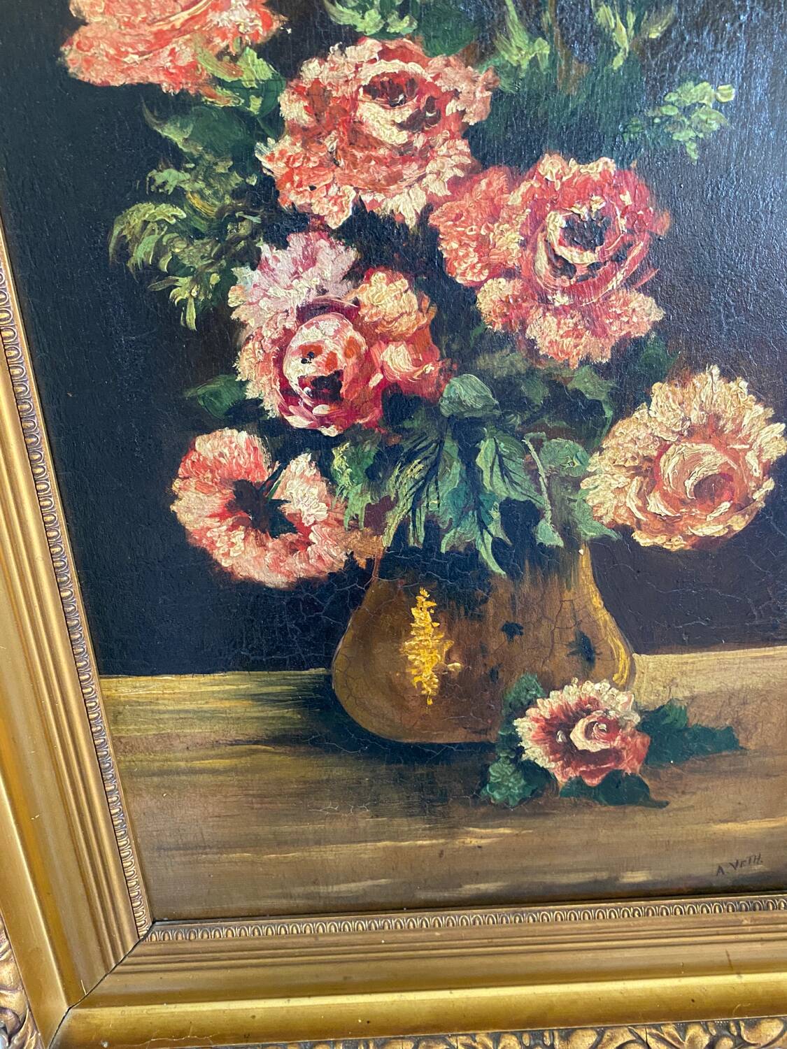 Nature morte bouquet de roses de Veth