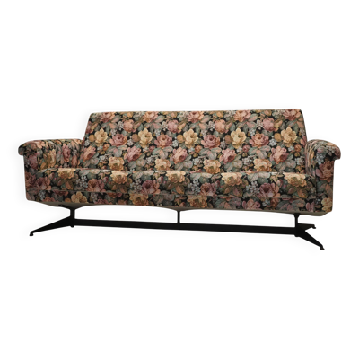 Canapé floral italien du milieu du siècle 1960