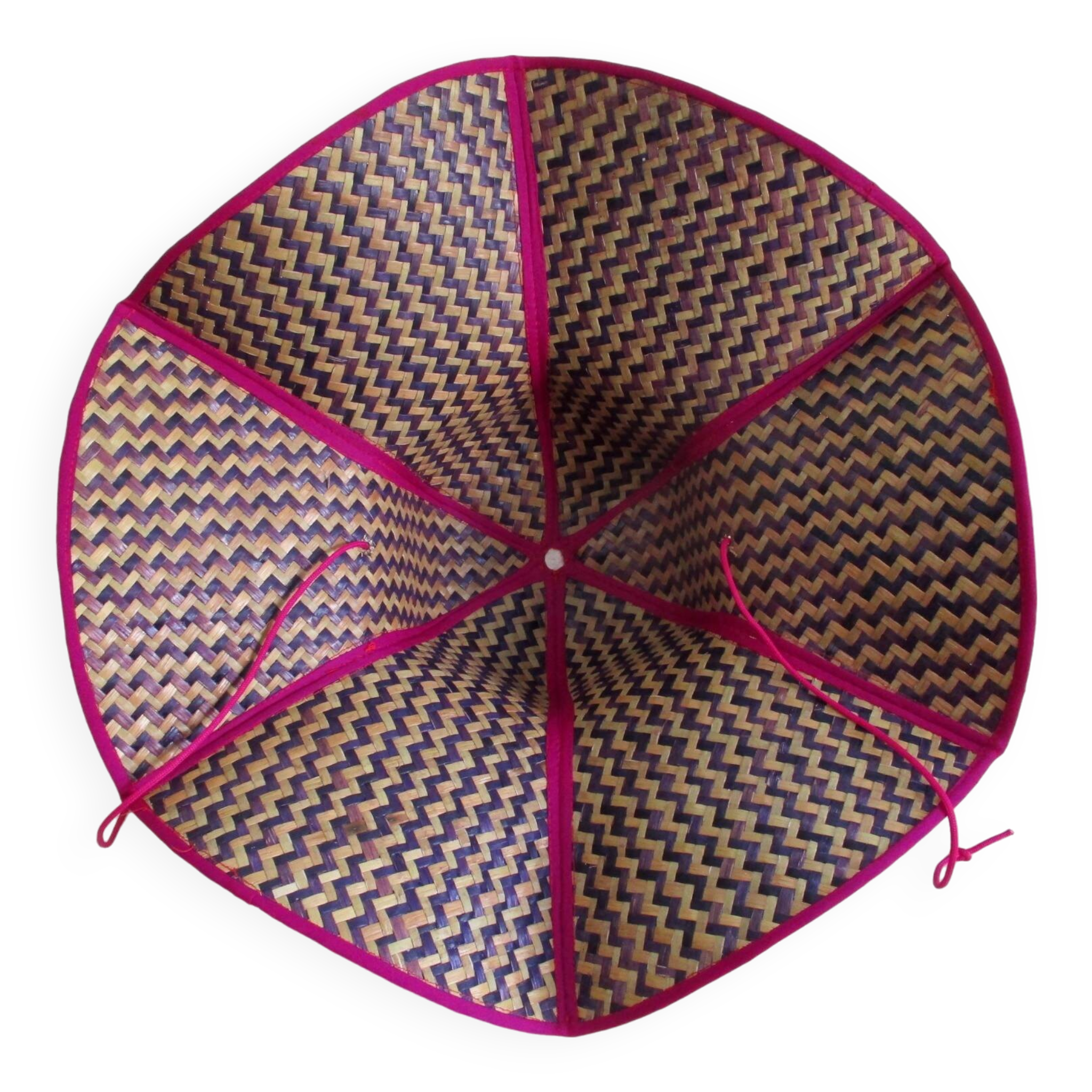 Chapeau paille tressée pliable